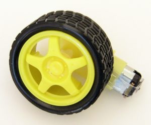 MOTOR GEARBOX KUNING 200rpm 6v + roda for arduino