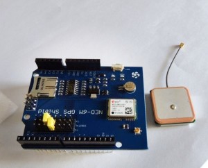 Arduino GPS shield, record expansion board GPS Module with SD card slot (6m Neo Ublox)