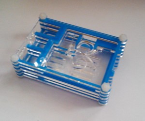 RASPBERRY PI B+ CASE TRANSPARENT BLUE COLOR