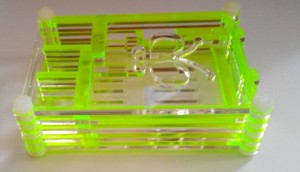 RASPBERRY PI B+ CASE TRANSPARENT GREEN COLOR