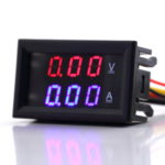 Dual voltmeter and ampere meter