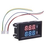 Dual voltmeter and ampere meter