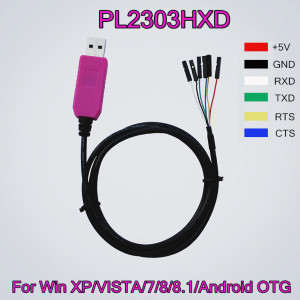 PL2303 HXD 6Pin USB TTL RS232 Convert Serial Cable PL2303HXD Compatible Win XP/VISTA/7/8/8.1/Android OTG