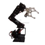Robot 6 DOF Aluminium Clamp Claw Mount kit Mechanical Robotic Arm / RObot Arm 6 dof / Robot lengan 6 dof (Tanpa Servo)